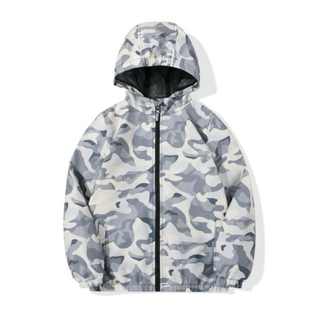 MADHERO Boys Girls Lightweight Rain Jackets Long Sleeve Windbreaker for Kids