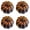 Coffee 4PCS, variant on Fall Artificial Mini Pumpkins,Harvest Cute Small Pumpkins,1.96 Inch Artificial Pumpkin,Faux Pumpkin Decoration Fall Harvest Decor,for Halloween, Thanksgiving, Porch, Indoor Outdoor Display