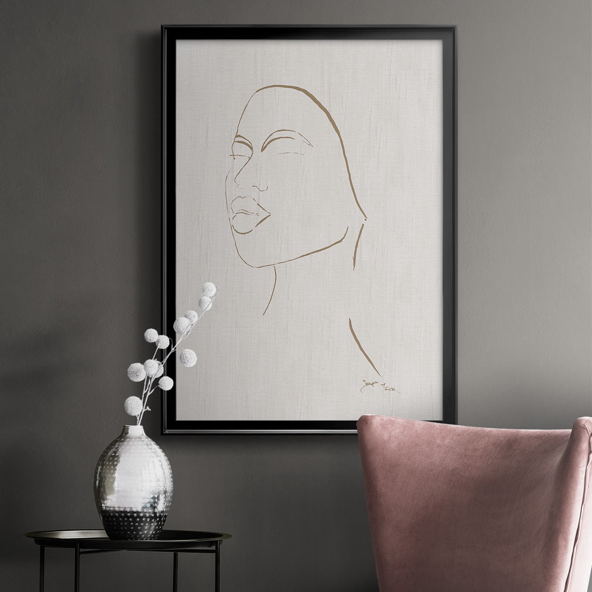 Portrait Sketch II Premium Framed Print - Ready to Hang
