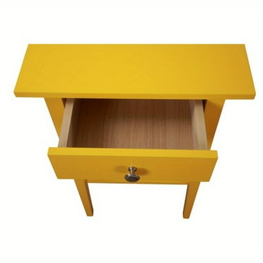 Nightstand in Yellow - Ideal for Bedroom, Living Room & More. Compact & Stylish. Adds a Touch of Elegance. Durable and Functional. Space-Saving Design. Easy to Assemble. Great for Storage.