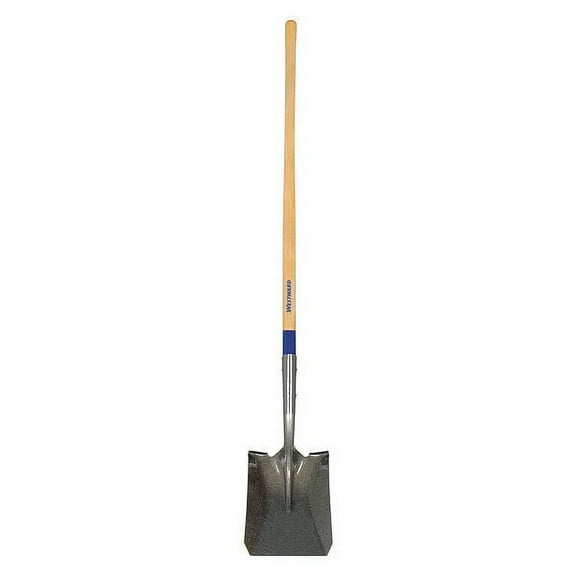Westward Square Point Shovel,48 In.Handle,14 ga. 1WG32