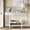 White, variant on Atumcto Half Moon Console Table with Drawer and Shelf, Fluted Entryway Sofa Table with Roman Column Legs for Hallway and Living Room, Walnut