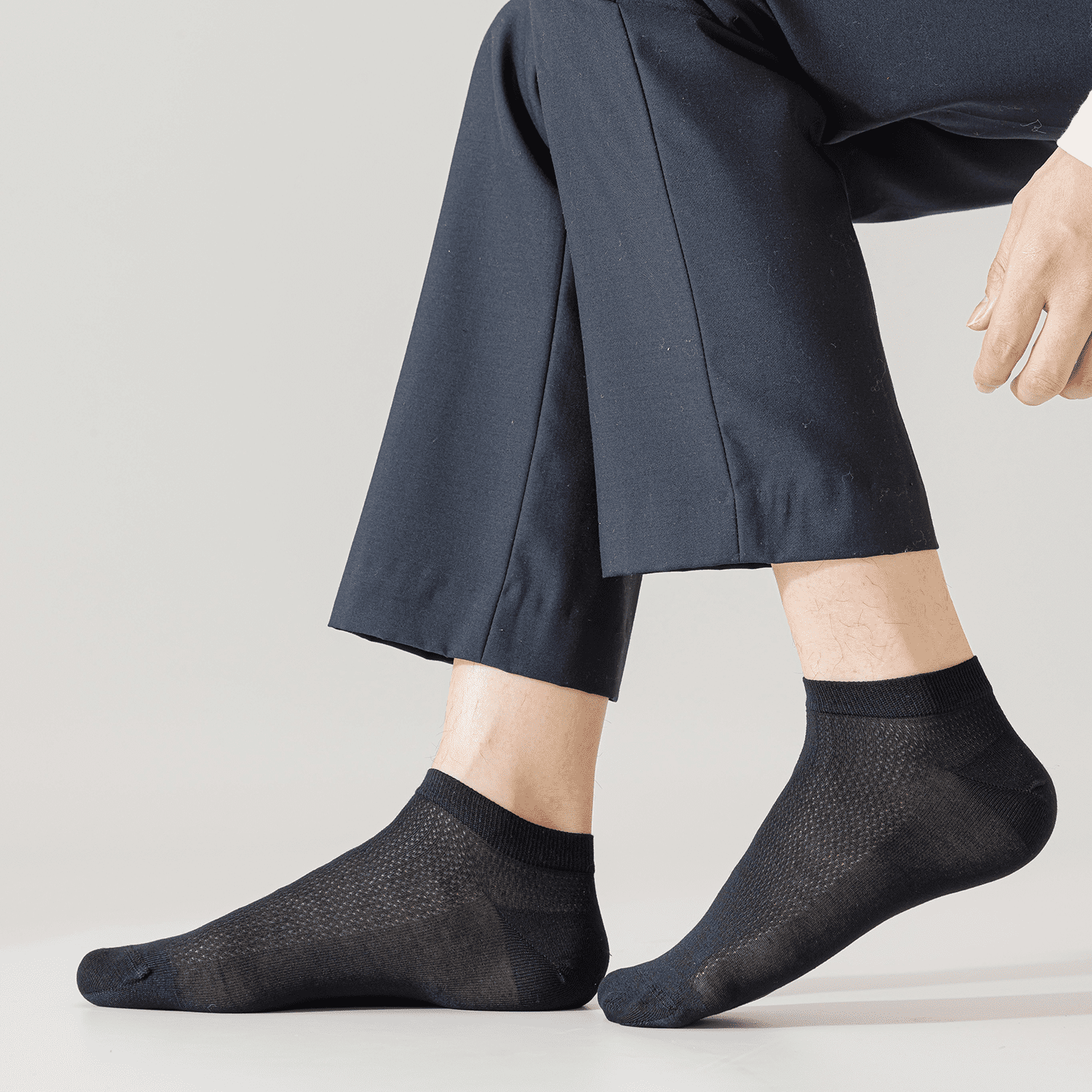 Sookeceks 6 Pairs Thin Ankle Socks for Men Breathable Mulberry Silk Socks Mesh Low Cut Soft Casual Socks Size 7-11