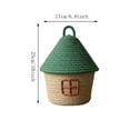 thumbnail image 2 of House Shaped Cotton Rope Storage Basket with Lid,Brown, 2 of 5