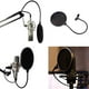 thumbnail image 5 of Filtro pop de micrófono Irfora Estudio micrófono Mic Pop filtro viento pantalla máscara arrojada doble capa ajustable Eje Flexible para la grabación de habla canta Irfora Filtro pop de micrófono, 5 of 7