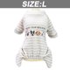 thumbnail image 2 of Pijamas para perros pequeños, niños y niñas, ropa para cachorros de 4 patas, mono cálido de invierno para perros, machos y hembras (gris) L, 2 of 7