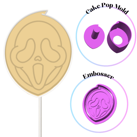Halloween Scream Cake Pop Mold and Embosser