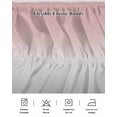 thumbnail image 5 of Gradient Pink Grey,Wrap Around Bed Skirts for California King Bed 18" Drop,Bed Skirt with Adjustable Elastic Belt Dust Ruffle Bed Valance for Bedroom Modern Abstract Color Ombré Art Bed Frame Cover, 5 of 7