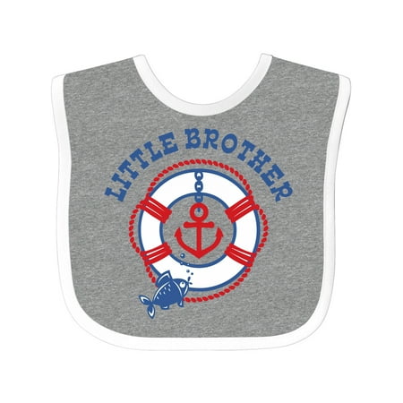 

Inktastic Nautical Little Brother Gift Baby Boy Bib