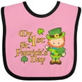 thumbnail image 3 of Inktastic My First St. Patricks Day Leprechaun and Shamrocks Boys or Girls Baby Bib, 3 of 4