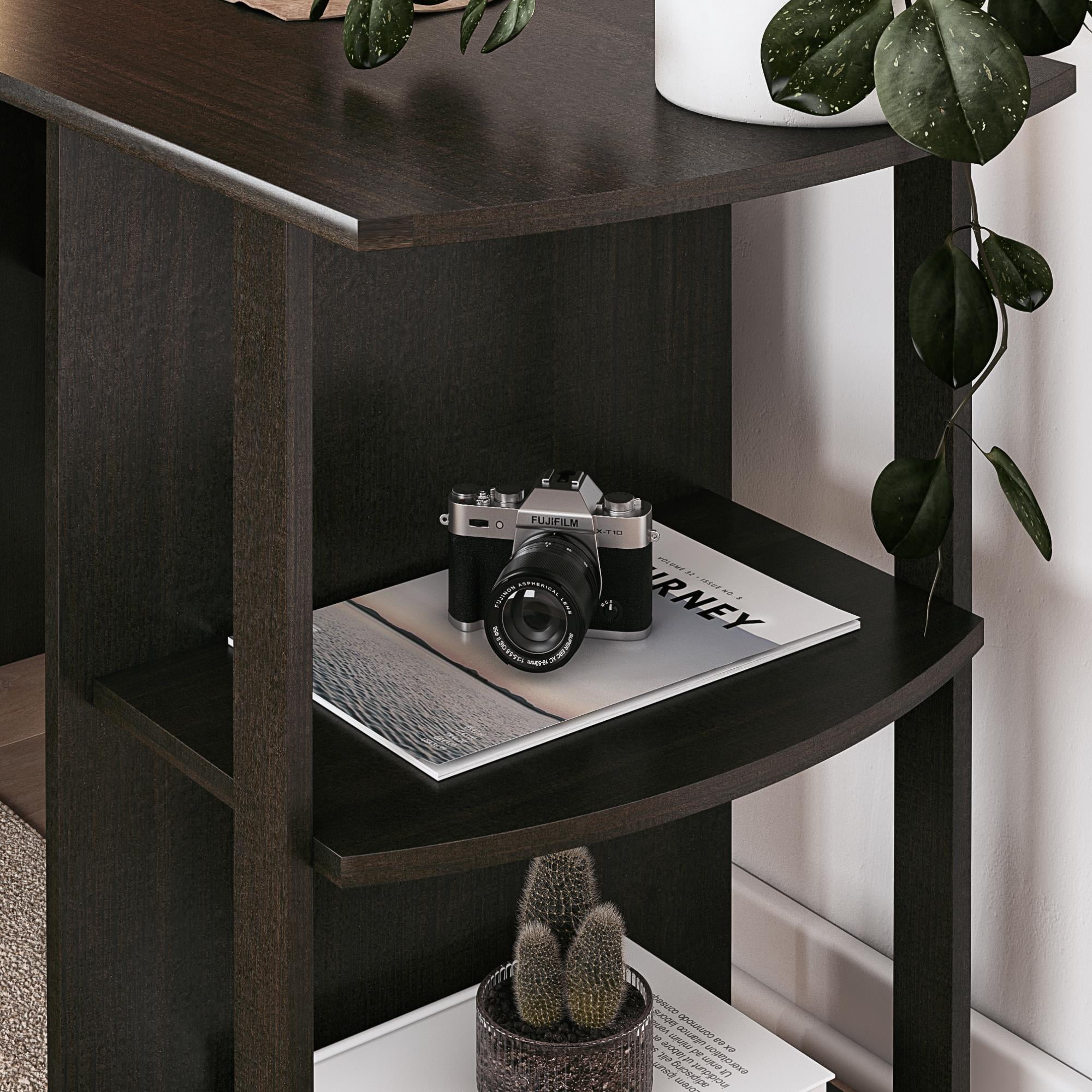 Ameriwood Home L Shaped Desk with Side Storage, Espresso