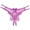 Purple, variant on Women's Cotton Brief Underwear Women Low Waist Traceless Mesh Embroidered Big Butterfly Open End Thong Low Rise Briefs