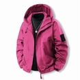 thumbnail image 3 of iHPH7 Womens Raincoats Waterproof with Hood Fall Outfits for Women Windbreaker Jacket Women Waterproof Jackets for Women Light Jackets for Women Womens Fall Jackets Hooded Jacket Women Hot Pink S, 3 of 9