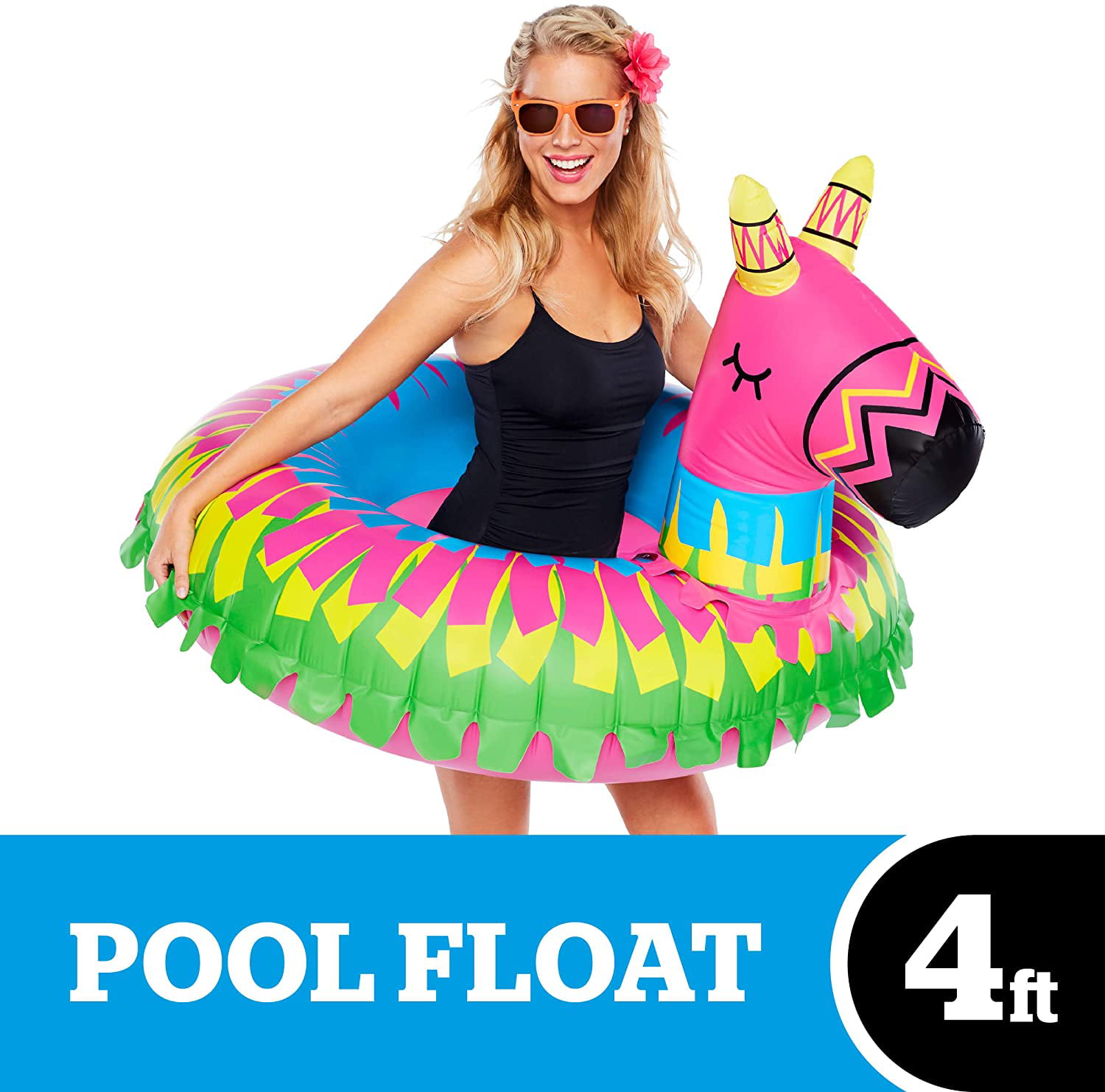 4 Feet NEW Inflatable Big Mouth Giant Pinata Swimming Pool Float Tube Donkey W 