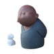 thumbnail image 1 of Figura de monje, estatua de monje, robusta, linda, con perro pequeño, adorno de estatua de arcilla morada 85 cm x 8 cm x 115 cm, 1 of 9