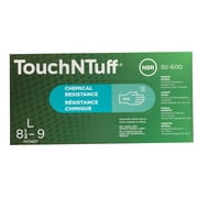Ansell TouchNTuff 92-600 Nitrile Lightweight Gloves Chemical Resistant Large Sz9
