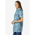 thumbnail image 3 of Woman Within Plus Size Perfect Printed Short-Sleeve Polo Shirt, 3 of 6