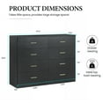 thumbnail image 2 of Aukfa Wood 8 Drawer Dresser, Chest of 8 Drawers for Bedroom Living Room,Black, 2 of 9