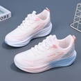 thumbnail image 5 of Dweltoz Women's Breathable Mesh Running Shoes Lace Up Athletic Walking Sneakers Thick Sole Low Top Casual Gym Shoes,Pink 7.5, 5 of 5