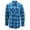 #2 - Aqua Sky/Blue, variant on Men’s Premium Cotton Button Up Long Sleeve Plaid Comfortable Flannel Shirt (#14 - Dark Blue Plaid, L)