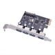 thumbnail image 1 of Tarjeta de Expansión PCI-e A USB 3.0 de 4 Puertos, Adaptador de Tarjeta de Expansión PCIE USB 3.0 de Escritorio, Alimentación de 5 Gbps para PC., 1 of 5