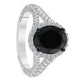 thumbnail image 3 of Mauli Jewels Rings for Women 1.43 Carat Black Onex And White Diamond Ring Prong-Setting 10K Solid Rose, White, Yellow Gold, 3 of 6