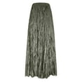thumbnail image 4 of RUTAYY Women Solid Color Plus Size Skirt Plus Size Women Loose Oversized Skirt Smocked Boho Pleated Skirts, 4 of 4