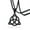 Black, variant on Vnox Triquetra Necklace, Black Stainless Steel Celtic Knot Necklace for Men with 24" Rolo Chain