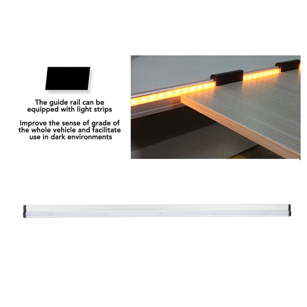 Rail Coulissant De Table Pour Camping-car 980 Mm - Alliage Aluminium Stable, Installation Facile, Léger