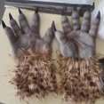 thumbnail image 2 of Guantes de hombre lobo nuevos de látex para Halloween, fiesta de mascarada, garras de fantasma de terror, accesorios de decoración, 2 of 5