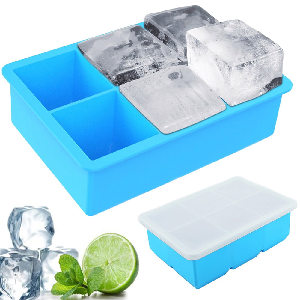 Silicone Ice Cube Tray Large Mould Mold Giant Maker Square Bar Ice Food Home DIY 