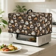 thumbnail image 2 of TSOVTHRID Convection Oven Dust Cover with Handle Washable Microwave Oven Cover Dust Protection Kitchen Appliance Protector, Coffee Bean Cake Bread Brown Print, 18.25"W x 14.5"D x 11"H, S, 2 of 7