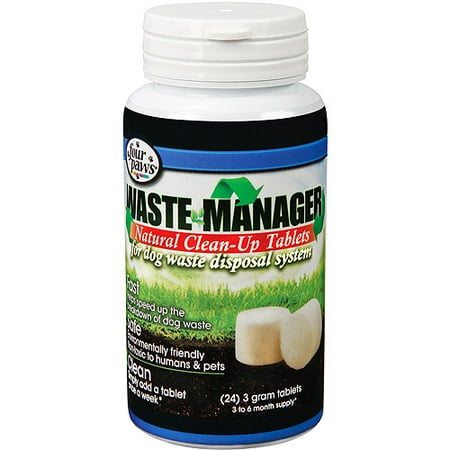 Jodi International/Fourpaws 98276 30-Count Pet Waste Manager Refill Natural Enzyme Tablets - Quantity 6