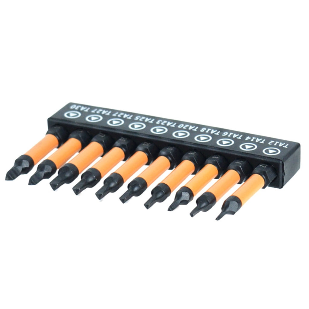Guaber Screwdriver,10pc 1/4 Hexadecimal Shank Screwdriver Triangles Head Ergonomic Designs for Comfortable Grip Home Repair TA12-30