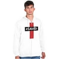 thumbnail image 3 of Saved Hashtag Religious Christian Zip Up Hoodie Men's Women's Brisco Brands S, 3 of 6