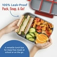 thumbnail image 3 of Bentgo Kids Snap & Go Leak-Proof Lunch Box - Trucks, Leak-Proof Bento Lunch Box for Kids, Durable, BPA-Free, Dishwasher Safe, Perfect for School Lunches, 3 of 6