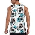 thumbnail image 3 of Fotbe Watercolor Sunflower Pattern Men's Quick Dry Workout Tank Top Gym Muscle Tee Fitness Bodybuilding Sleeveless T Shirt Breathable Workout Shirt-4X-Large, 3 of 9