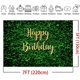 thumbnail image 4 of Green Leaves Birthday Backdrop Grass Wall Safari Birthday Party Decorations Banner Photo Booth Backdrops Hedge Birthday Photography Background (7'x5'), 4 of 4