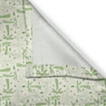 thumbnail image 3 of Ambesonne Botanical Kitchen Curtains, Exotic Plants Leaf Doodle, 55"x45", Off White Fern Green, 3 of 3