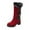 Red, variant on Boots for Women,Autumn Winter Fashion Mid Calf Boots With Belt Buckle Thick Sole Heel Furry Warm Comfort Footwear,Knee High Boots Women,Black7