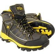 Bazalt-Mens Black  Yellow Water  Frost Proof Leather Boots-BLK/Yellow