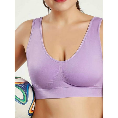 

Keeccty Women Sporty Style Solid Stretchy Elastic Bra Vest