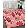 thumbnail image 2 of Ahgly Company Indoor Rectangle Patterned Pastel Pink Area Rugs, 7' x 9', 2 of 6