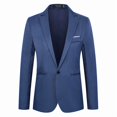thumbnail image 3 of Men's Lightweight Casual Blazer Single Button Regular Fit Black Size Medium, 3 of 8
