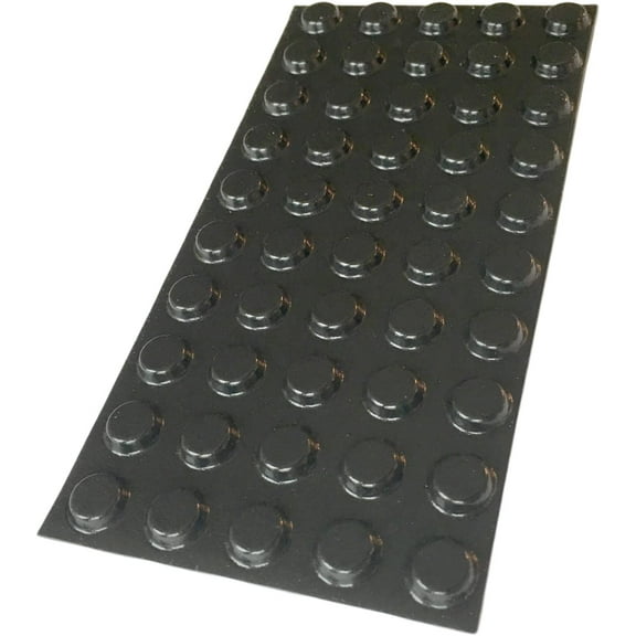 Rubber Anti-Skid, Shock Absorbing, Dent Protection Pads - Black Round Self Stick Pads 0.5\