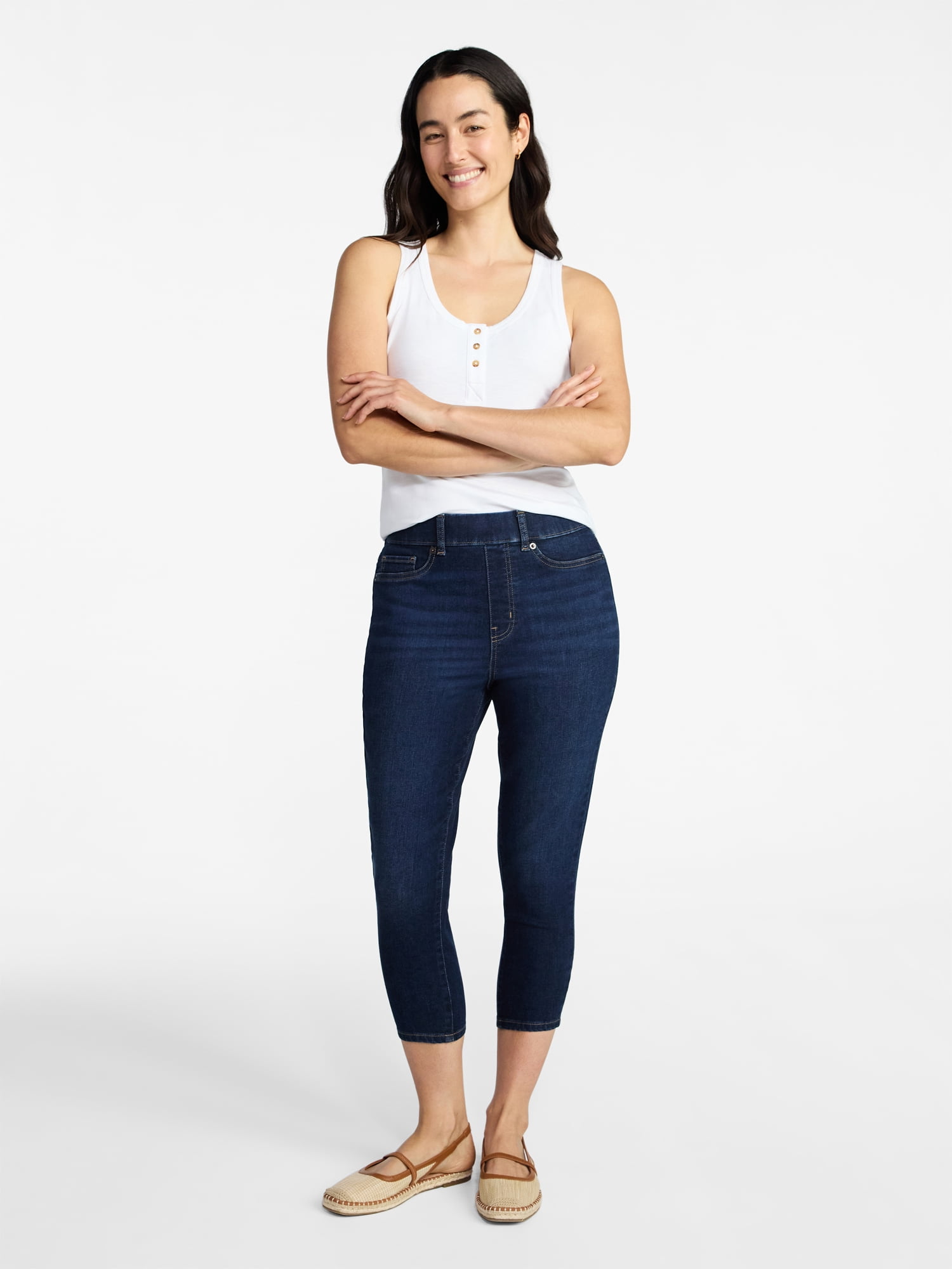 Time and Tru Women's Capri Jeggings, Sizes XS-XXXL
