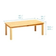 thumbnail image 2 of ECR4Kids 24in x 48in Rectangular Hardwood Table with 16in Legs and Four 8in Chairs, Honey, 5-Piece, 2 of 9
