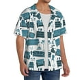 thumbnail image 2 of Goofa Modern Furniture Printed Men's Casual Short-sleeved Shirt,Lightweight Breathable Button-down,Summer Casual men's top,Versatile Fashion shirt-, 2 of 7