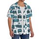 thumbnail image 2 of Balery Modern Furniture Camisa Casual de Manga Corta con Botones para Hombre, Texturizada, Estilo Cubano, para Playa, Verano-3X-Large, 2 of 5