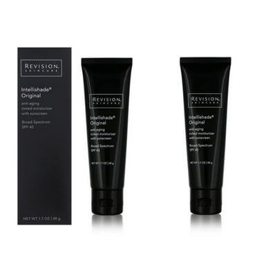 PACK OF 2  Revi sion Skincare Intellishade Original Tinted Moisturizer with Sunscreen, SPF 45, 1.7 oz